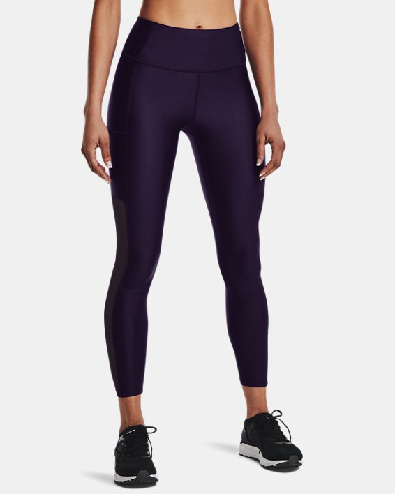 Women's UA Iso-Chill Run Ankle Tights, Purple, pdpMainDesktop image number 0